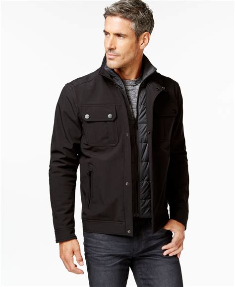 michael kors men's contrast quilted bib jacket|saks Michael Kors jacket.